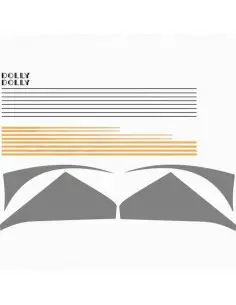 PEGATINAS DOLLY GRIS BLANCO
