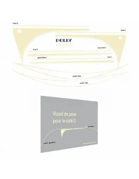 PEGATINAS DOLLY GRIS BLANCO