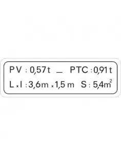 PEGATINA PESO AZU250