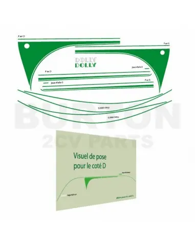 PEGATINAS DOLLY VERDE Y BLANCO