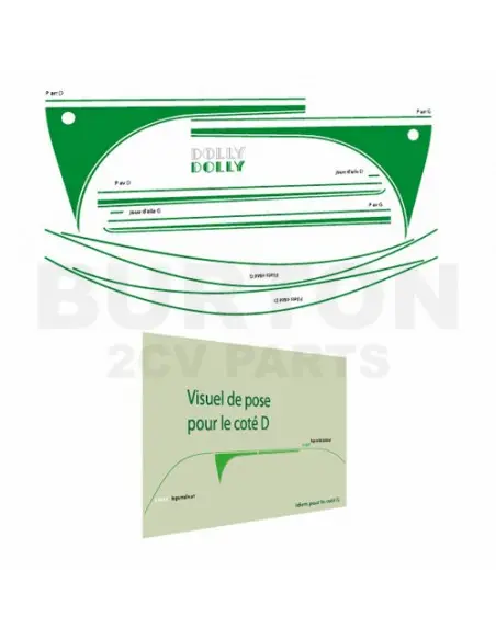 PEGATINAS DOLLY VERDE Y BLANCO