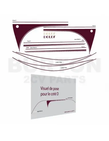 PEGATINA DOLLY ROJO BURDEOS